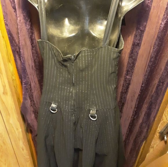 RARE Vintage Lip Service pinstripe ballgown Punk Goth Fetish Vampire Tripp NYC - Picture 6 of 9